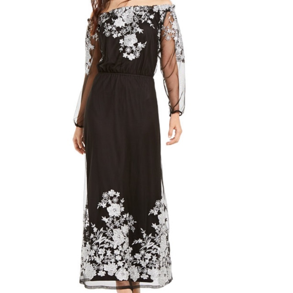 INC embroidered off the shoulder maxi dress. This is a beautiful dress!